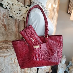 Large Brahmin Bag with matching wallet.
